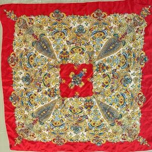 Vintage Dutch 30x30 silk scarf.